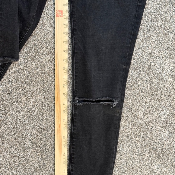 FRAME Denim “Le Skinny de Jeanne” Distressed Jeans – Washed Black (Size 27) - Picture 6 of 8